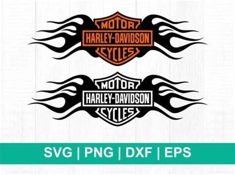 Harley Davidson Logo Svg Fire