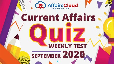 September Current Affairs 2020 Weekly Test 4