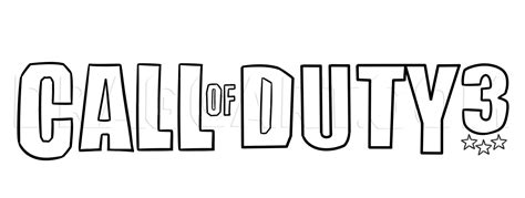 Call Of Duty 3 Logo Drawing Tutorial Step By Step Drawing Guide By