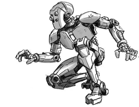 Retro Robot Drawing At Getdrawings Free Download