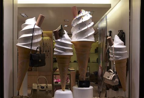 Mulberry Shop Window Displays Giant Ice Cream Store Display