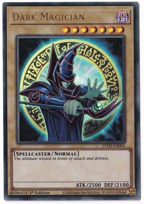 Dark Magician Alternate Art Ultra Rare 25th En001 Yu Gi Oh Single Card