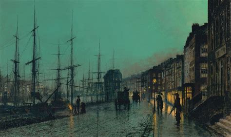 Victorian England Sailing Ship Architecture Rain Night Dock Path