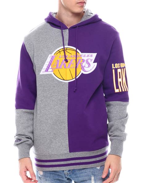Buy Los Angeles Lakers Split Color Hoodie Mens Hoodies From Mitchell