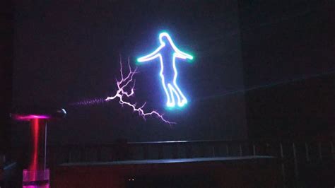 Tesla Coil And Laser Show Projector Combined Using The Laserdock Youtube