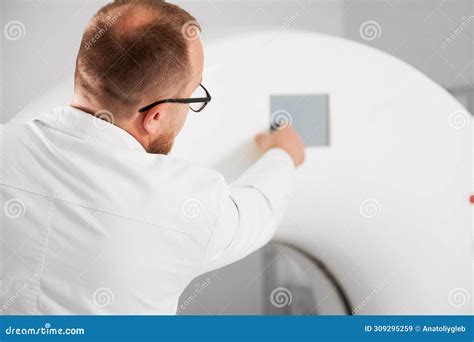 Radiologist Making Medical Computed Tomography Or MRI Stock Image