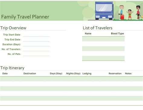 Vacation Itinerary Template Word | Qualads