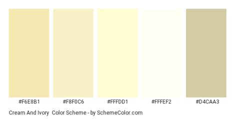 Cream And Ivory Color Scheme Cream