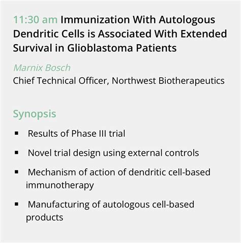 Mionaer On Twitter Rt Atlnsider Dr Marnix Bosch From Nwbo Will Be Presenting Dcvax L