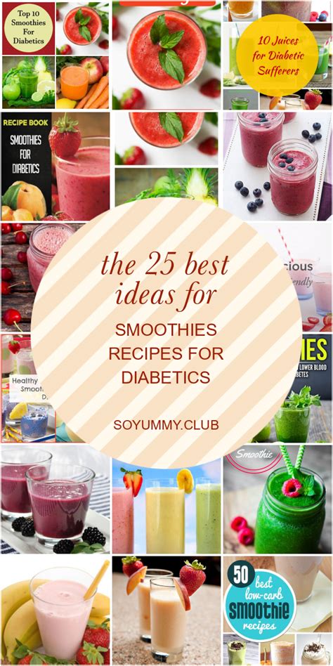 Try munching on these healthy snacks that are quick to make. The 25 Best Ideas for Smoothies Recipes for Diabetics ...