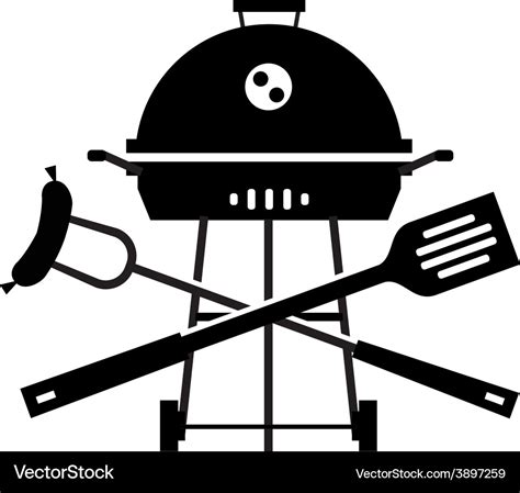 Bbq Logo Design Template Grill Or Cooking Vector Image