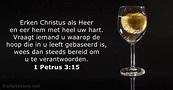 1 Petrus 3:15 - Bijbeltekst - DailyVerses.net