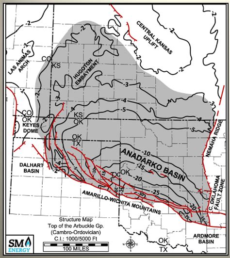 Anadarko Basin Overview Maps Geology Counties