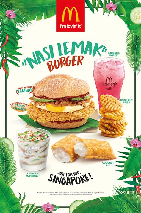 Malaysia rolls out 3 new nasi lemak mcd and 16 mekdi outlets! McDonald's for Singapore: As Singaporean as Nasi Lemak and ...