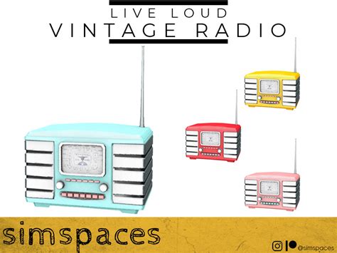 The Sims Resource Live Loud Vintage Radio