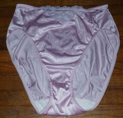 Vintage Christian Dior Lingerie Panties Hi Cut Pink Lace Silky Satin