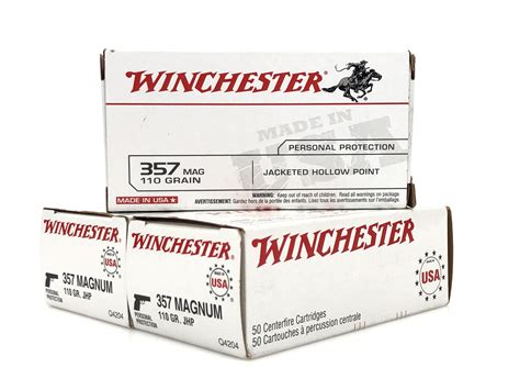 Lot 150 Rounds Winchester 357 Magnum 110 Grain Jhp Ammo