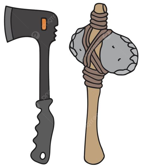 Modern And Stone Age Axes Tool Age Stone Vector Tool Age Stone Png