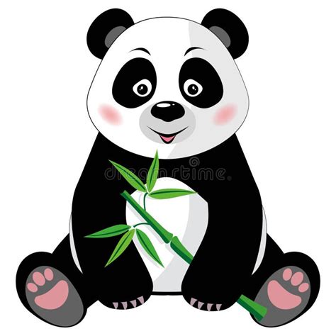 Panda Eating Bamboo Stock Vector Illustration Of Bamboo 22216392
