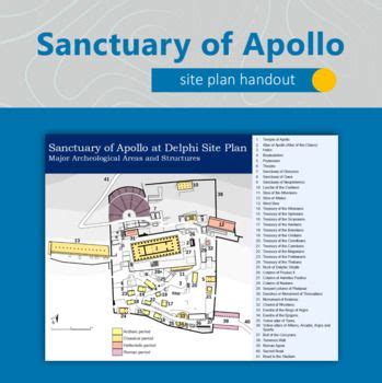 Sanctuary Of Apollo At Delphi Site Plan Printable Handout Site Plan