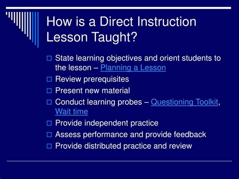 Ppt Direct Instruction Powerpoint Presentation Free Download Id265670