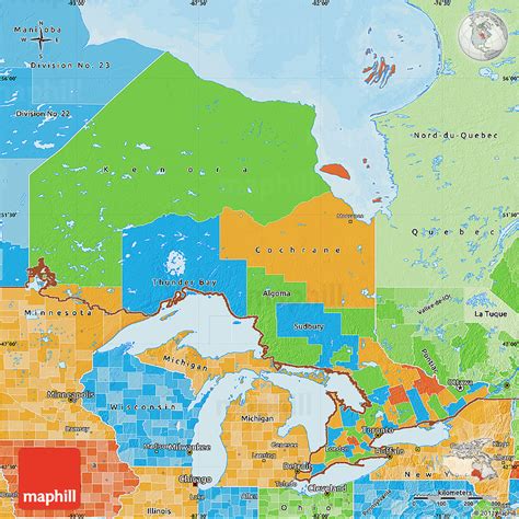 Political Map Of Ontario Canada Secretmuseum