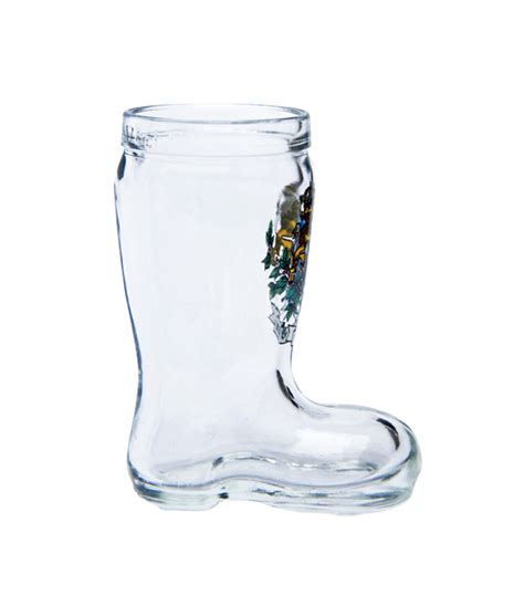 beer boot shot glass with bavaria crest