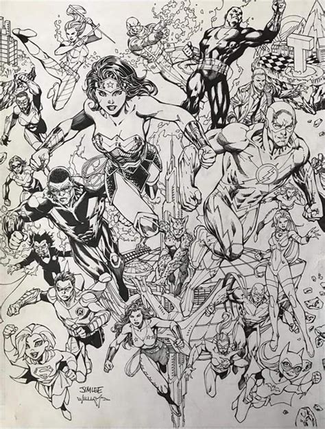 Dc Universe By Jim Lee In 2020 Comic Book Artwork Comic Book Artists