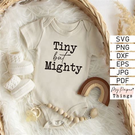 Tiny But Mighty Svg Baby Onesie Svg Cut File Infant Etsy