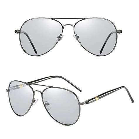 Photochromic Aviator Sunglasses With Polarized Lenses Cmc Classy Men Collection