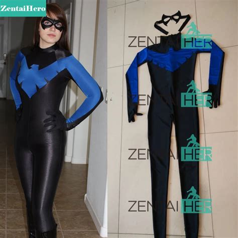 Buy Free Shipping Dhl New Arrival Sexy Lady Blue And Black Female Nightwing