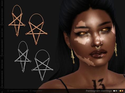 Pentagram Earrings Simblreen 2021 The Sims 4 Catalog