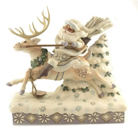 Jim Shore On Course For Christmas Polyresin White Woodland 6006579