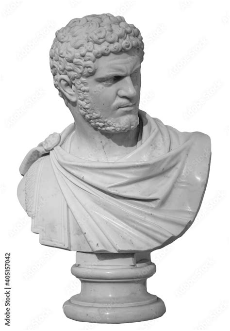 Ancient White Marble Sculpture Bust Of Caracalla Marcus Aurelius