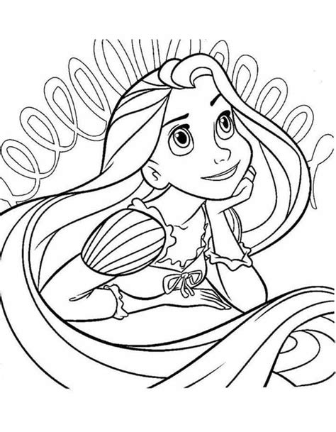 Rapunzel Para Colorir