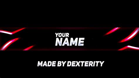 Free Red Youtube Banner Template Psd Free To Use Youtube