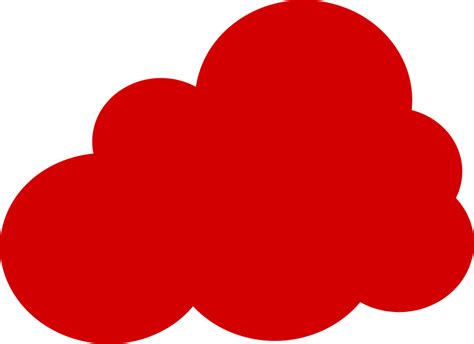 big red cloud - Openclipart png image