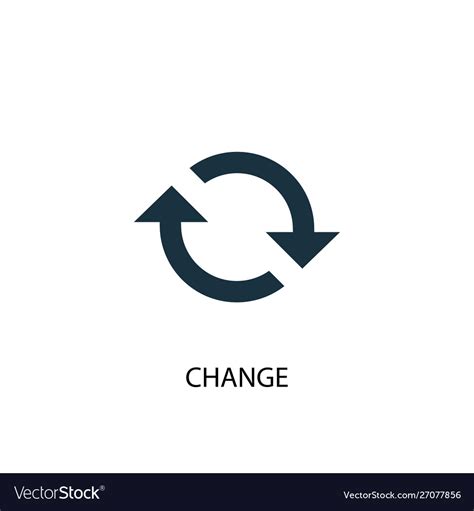 Change Icon Simple Element Royalty Free Vector Image