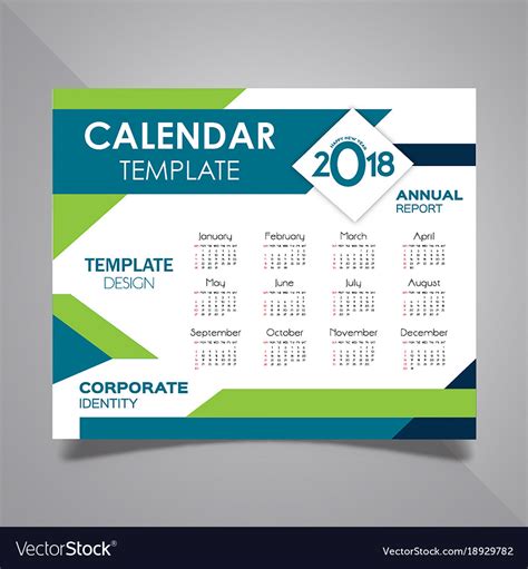 Poster Design Calendar Royalty Free Vector Image