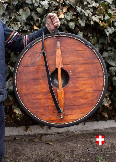 Round Vikings Shield Or Medieval Shield With Shield Boss Etsy