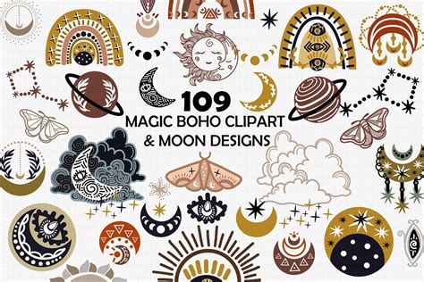 Magic Boho Clipart And Moon Designs 818676 Illustrations Design Bundles