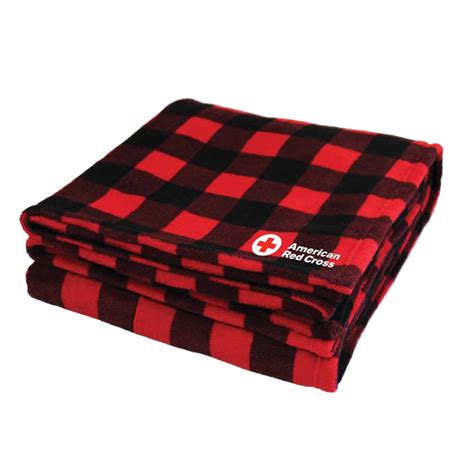 Red baby blankets give as gifts for christmas or valentines day. Fleece Blanket Black & Red Checkered | Red Cross Store