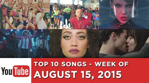 This month, we dial it back to the top 50 songs of 2007. Top 10 Most Popular Songs - Week Of August 15, 2015 (YouTube) - YouTube