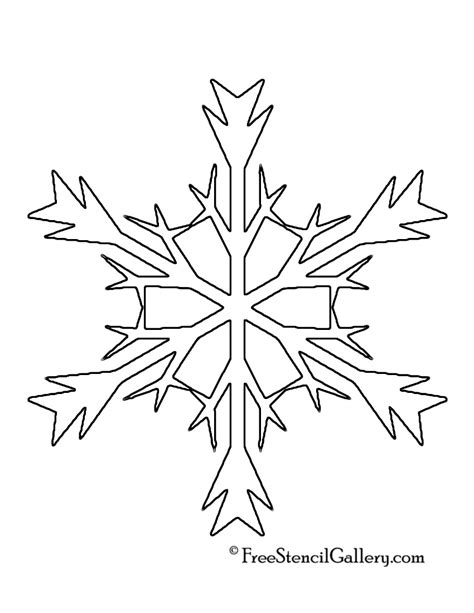 40 paper snowflake garlands for christmas decorating, christmas crafts. Snowflake Stencil 05 | Free Stencil Gallery