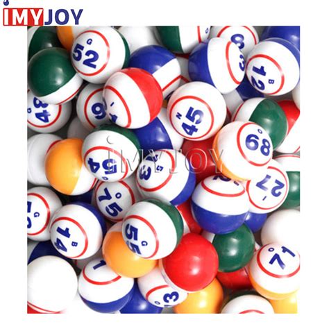 38mm Colorful Abs Material Bingo Ball Set 75 Balls For Lotto Drawing