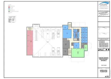 Fire Station Floor Plans Interior And Exterior Elevations Carver