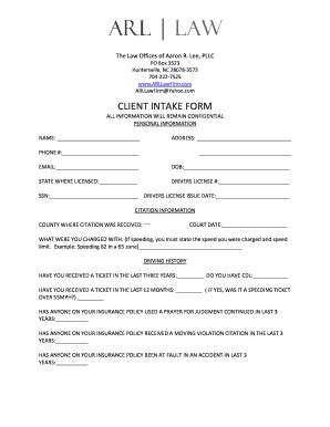 Our simple form builder allows you to create online intake forms with ease. 20 Printable client intake form law firm pdf Templates ...