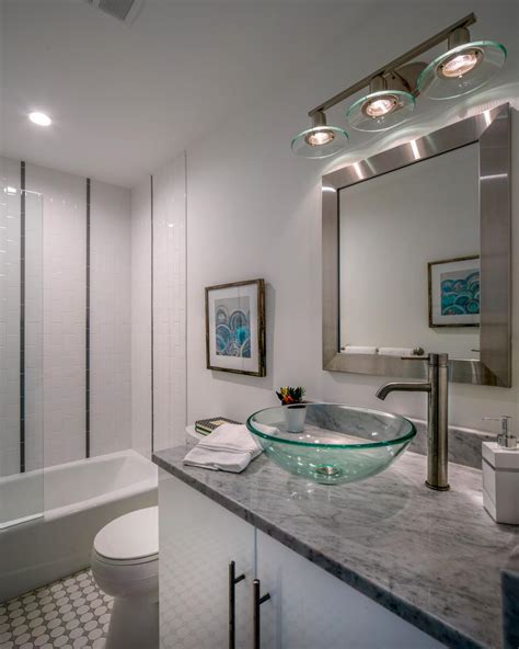 White subway tile bathrooms are the avocado toast of the design world: Small Modern Bathroom With Vertical Subway Tile | HGTV