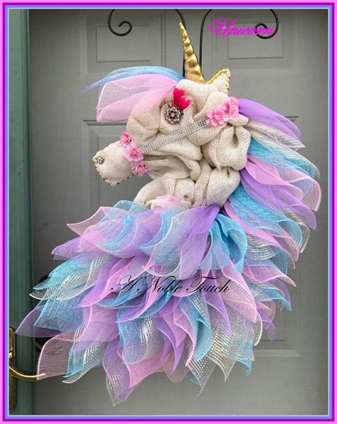 Made To Order Unicorn Wreath Whimsical Fairy Tale Kids Room Wreath