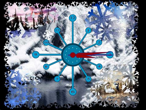 7art Winter Clock Screensaver See Other Side Of